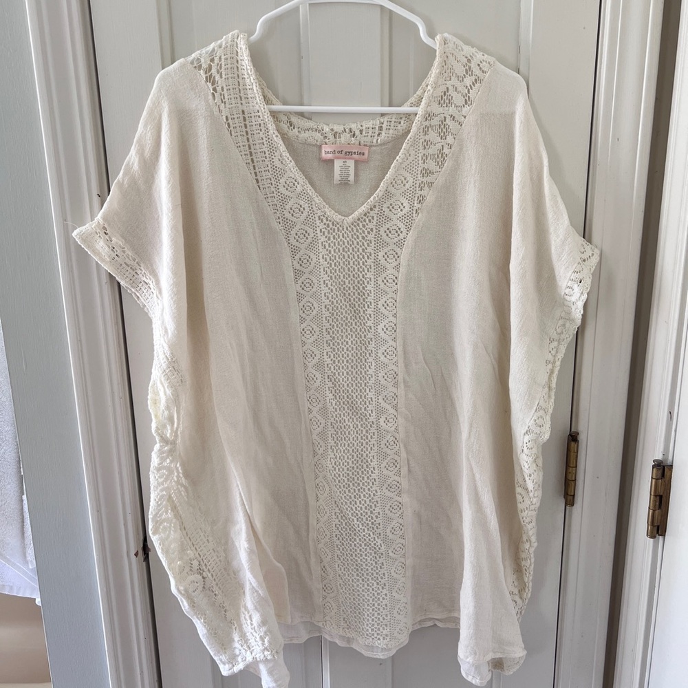 Women's Cream Top/Bathing suit cover up